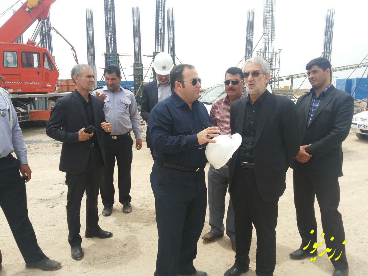بازدید دکتر امیری از پروژه در حال ساخت گندله سازی