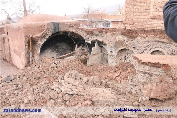 خسارت‌ سیل به واحدهای مسکونی،اماکن مذهبی و معابرشهر خانوک+(گزارش تصویری)