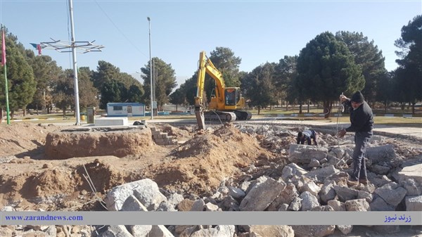 آغاز فاز اول عملیات ساخت حرم شهدای گمنام بوستان شهدای زرند