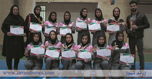 کسب مقام سوم بانوان زرندی در مسابقات رول بال کشوری